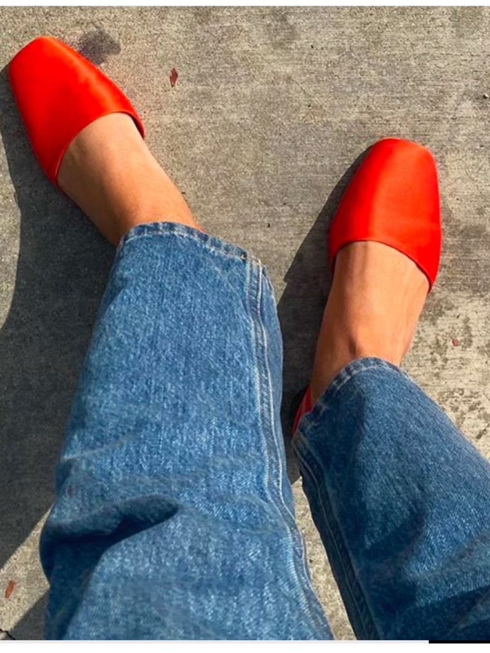 Everlane The Tapered Square Toe Slingback, Tomato Red, Women’s Size 6, New